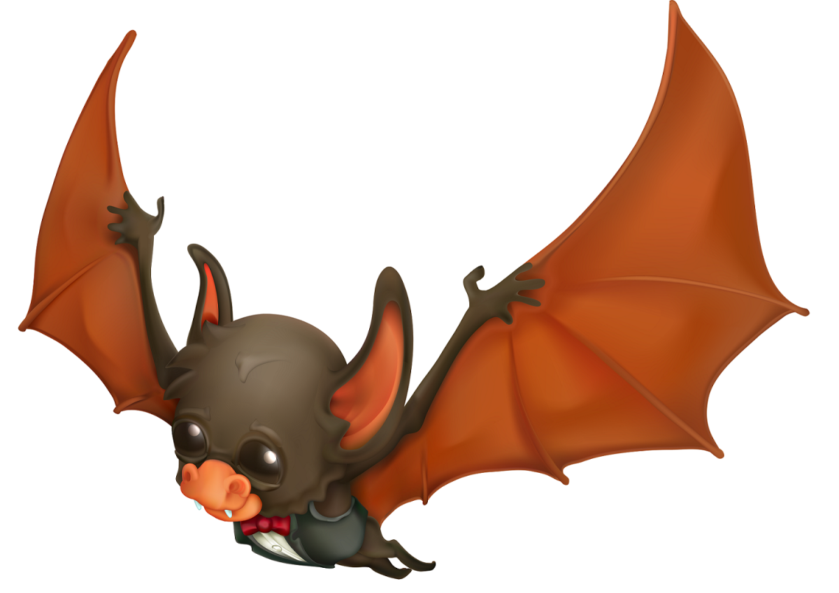 Летучая мышь мультяшная