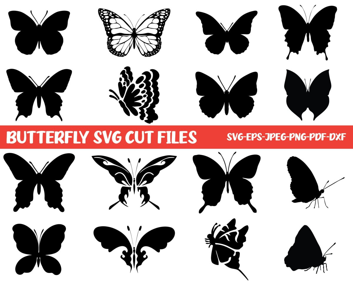 Бабочки монохромный узор