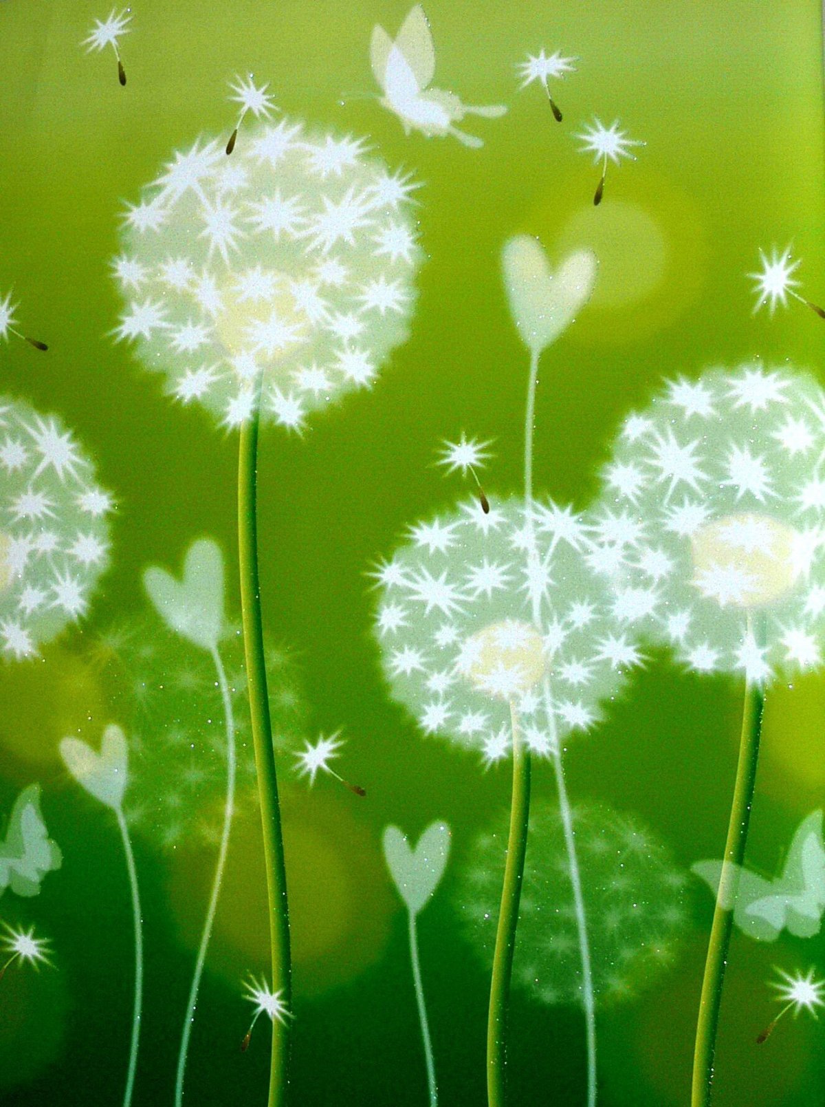 Фон одуванчики