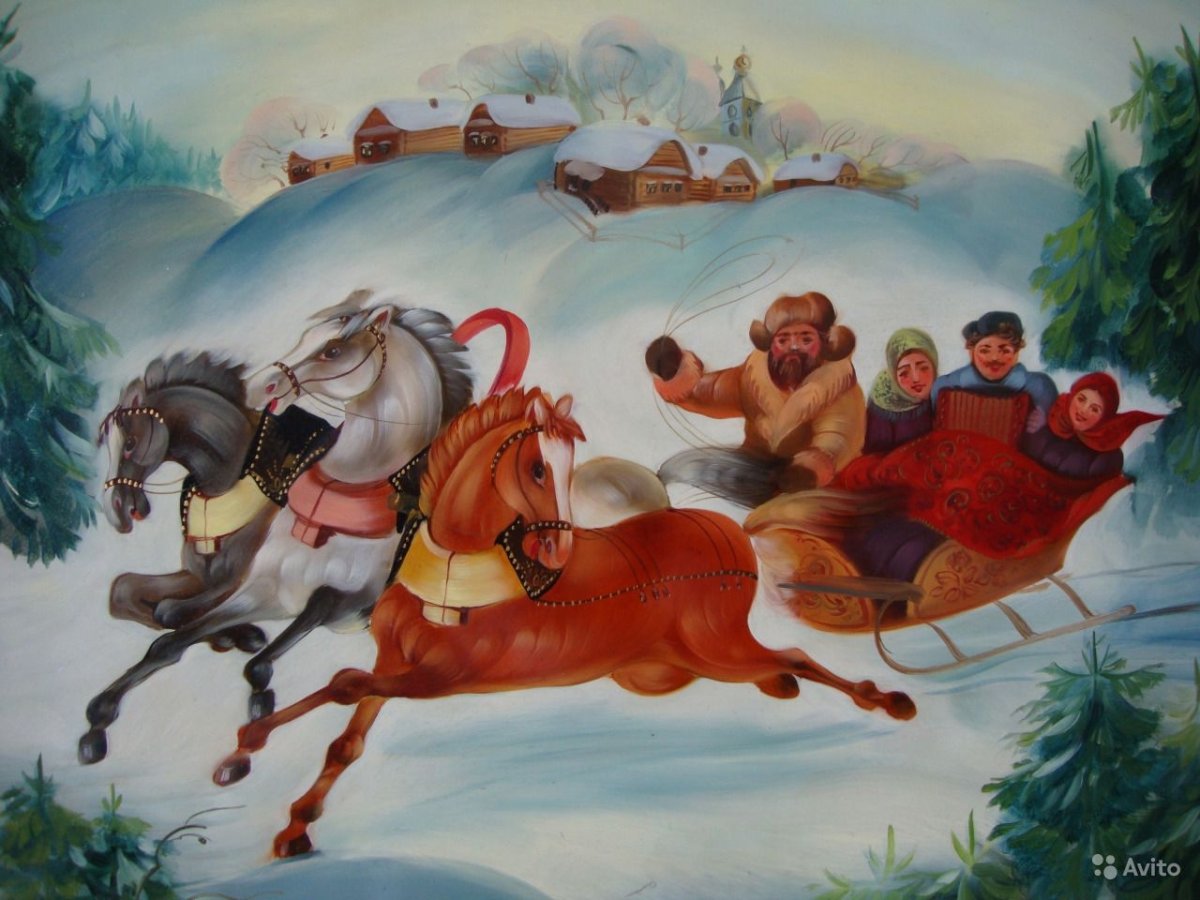 Конная упряжка тройка