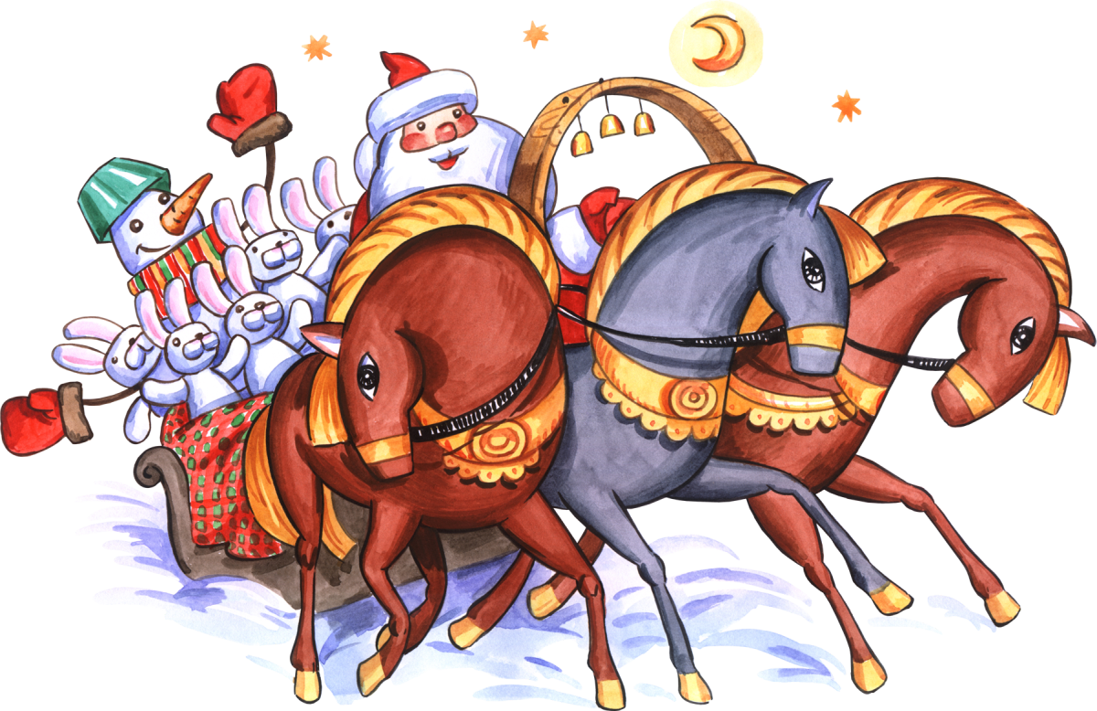 Дед Мороз на тройке