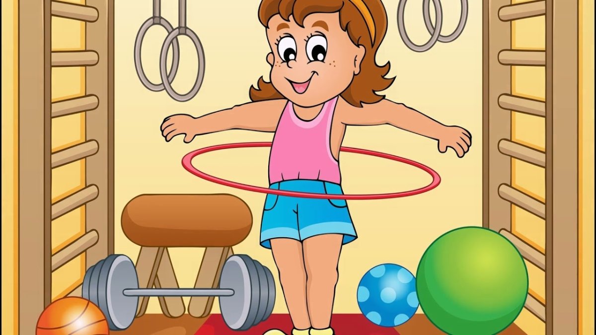 Физкультура в детском саду мультяшная