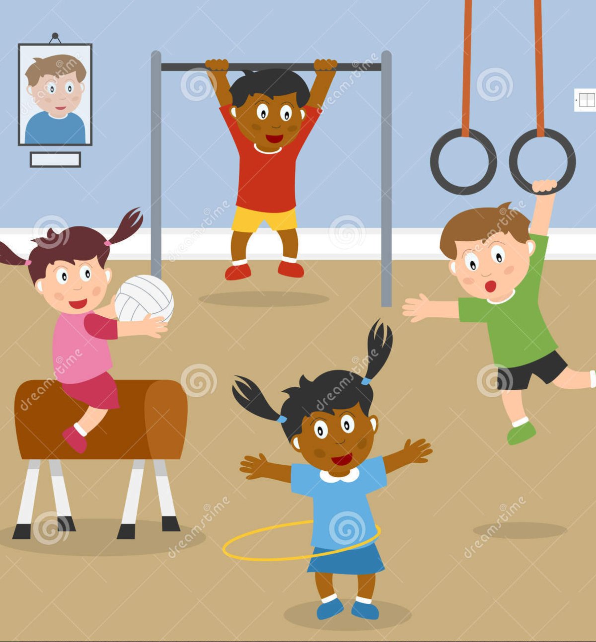 Спортзал мультяшный