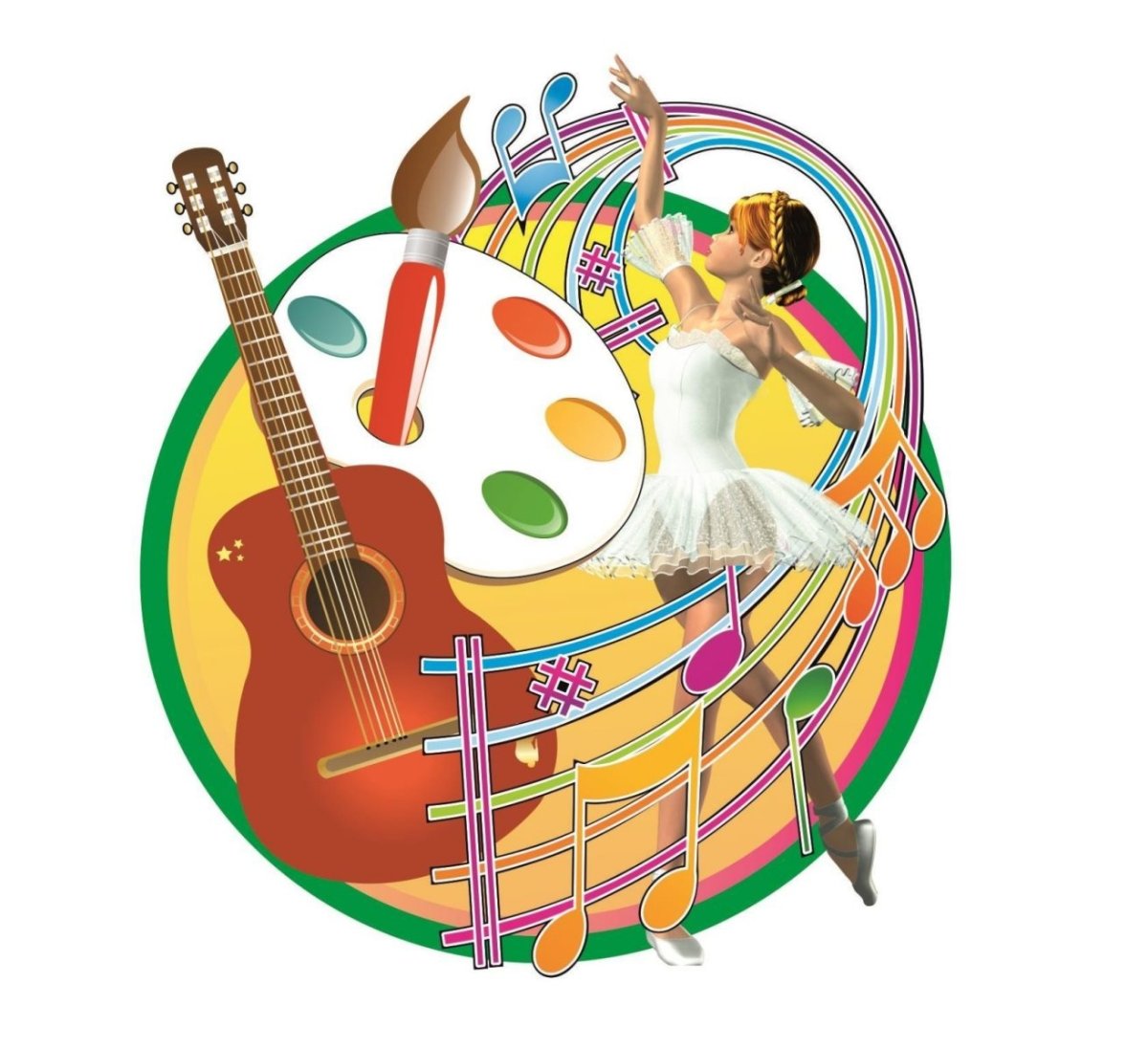 Изображение людей, играющих на музыкальных инструментах.