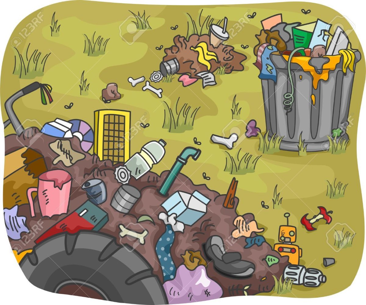 Природа загрязненная иллюстрация
