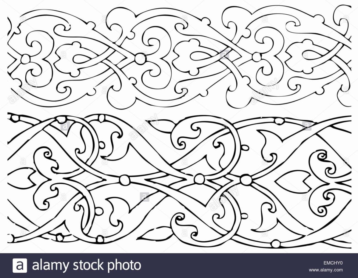 Восточные узоры и орнаменты трафареты