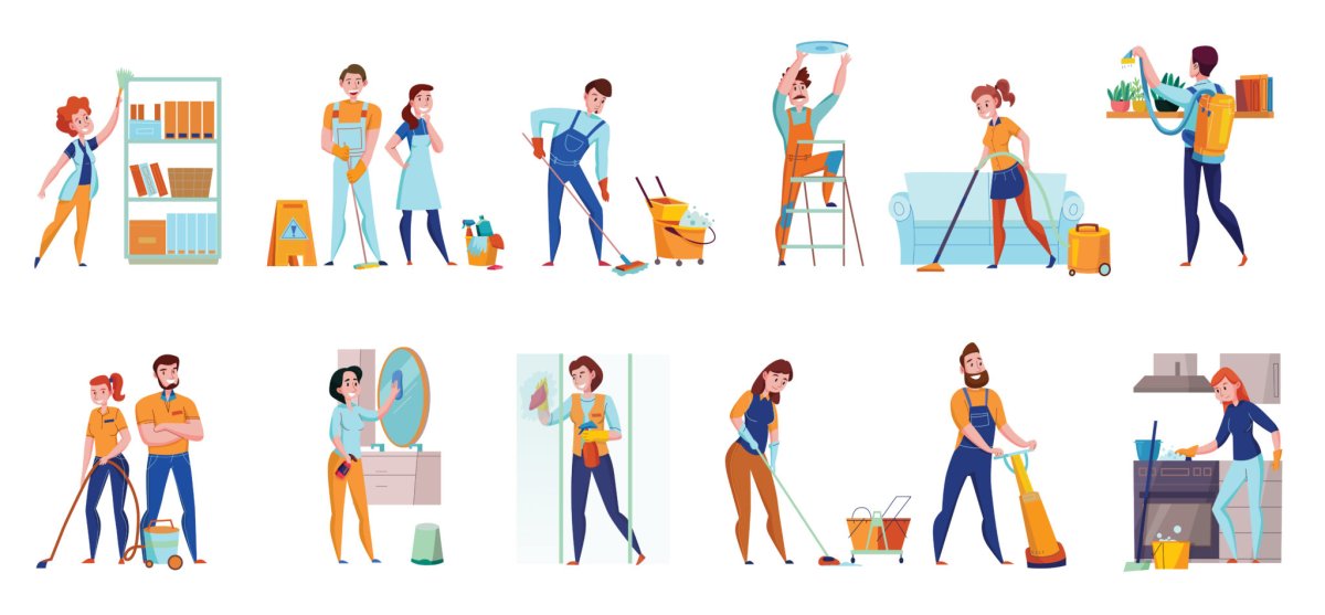 Клининг девушка