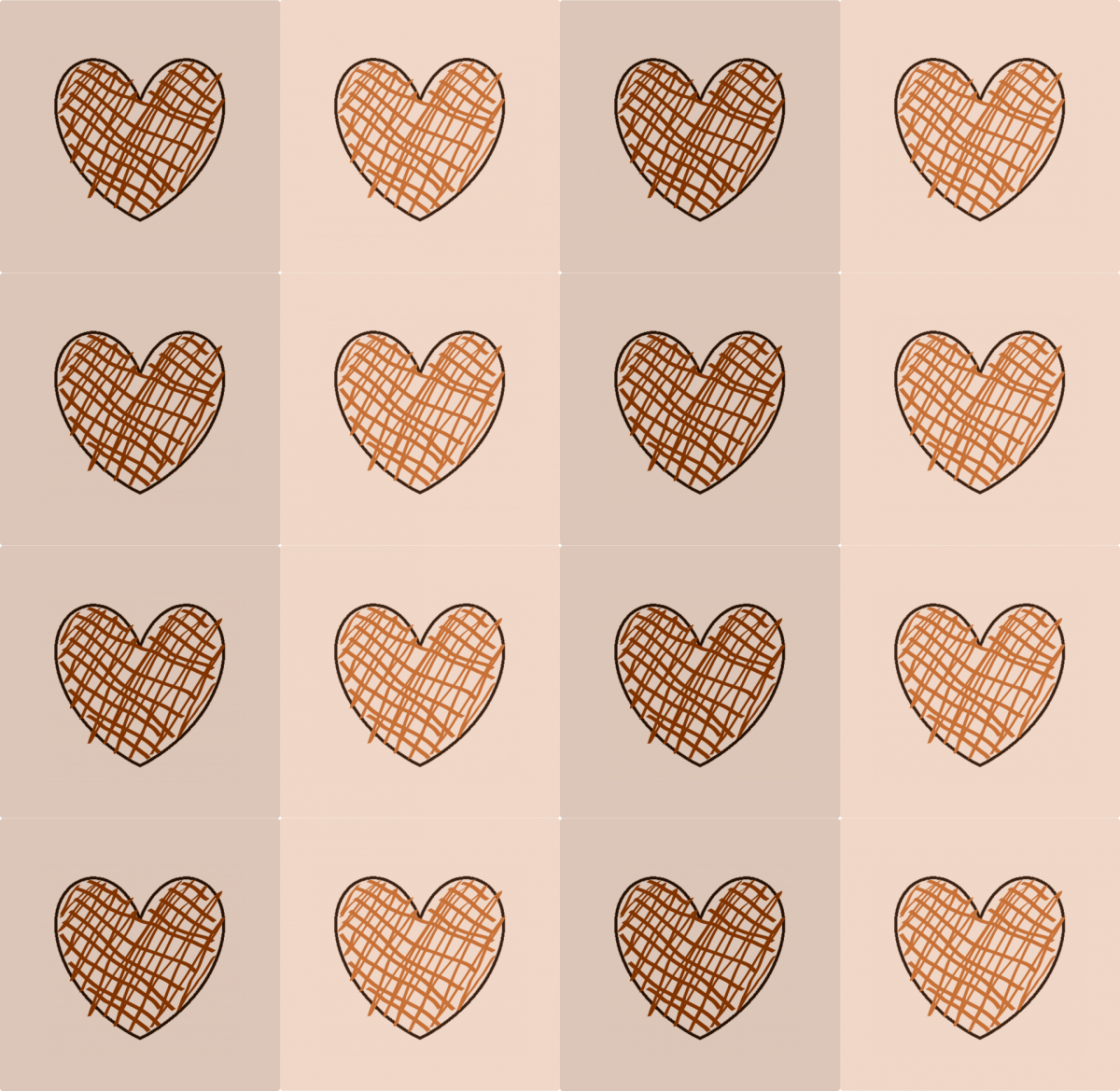 Коричневое сердечко