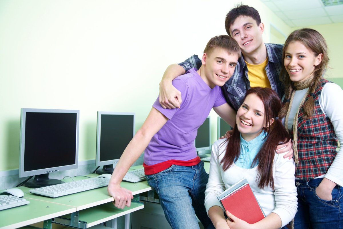 Фотографирования группы студентов