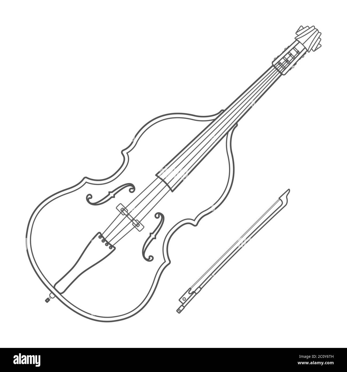 Контрабас раскраска