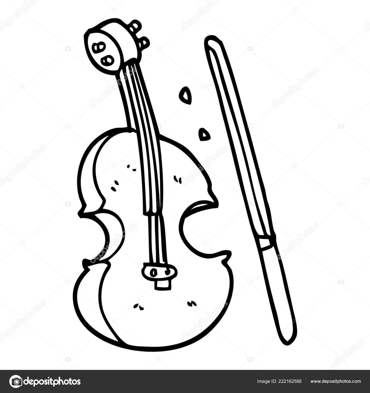 Скрипка раскраска для детей