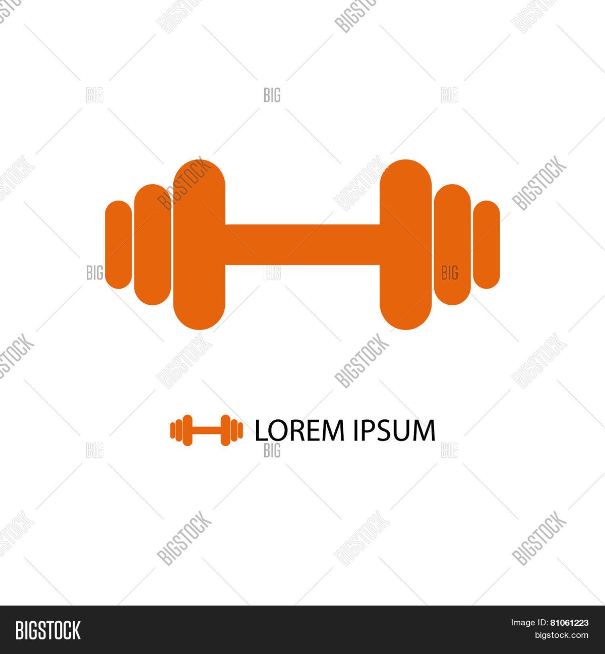 Оранжевые гантели изображение