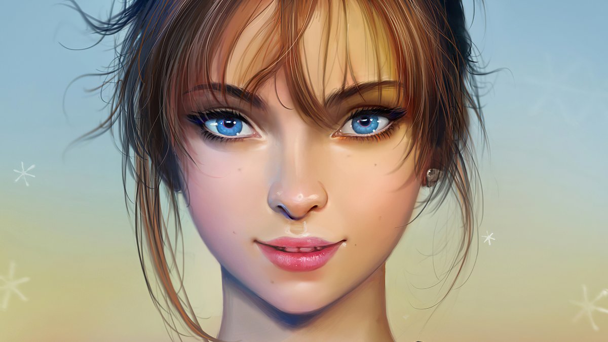 Лицо девушки арт