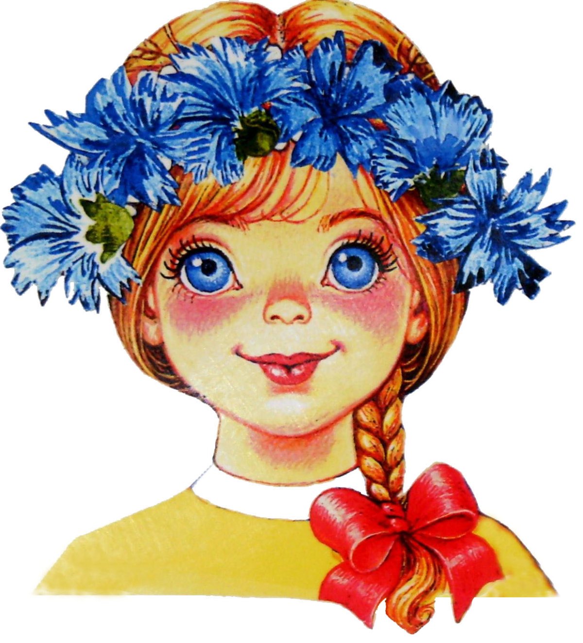 Рисунок девочка с веночком