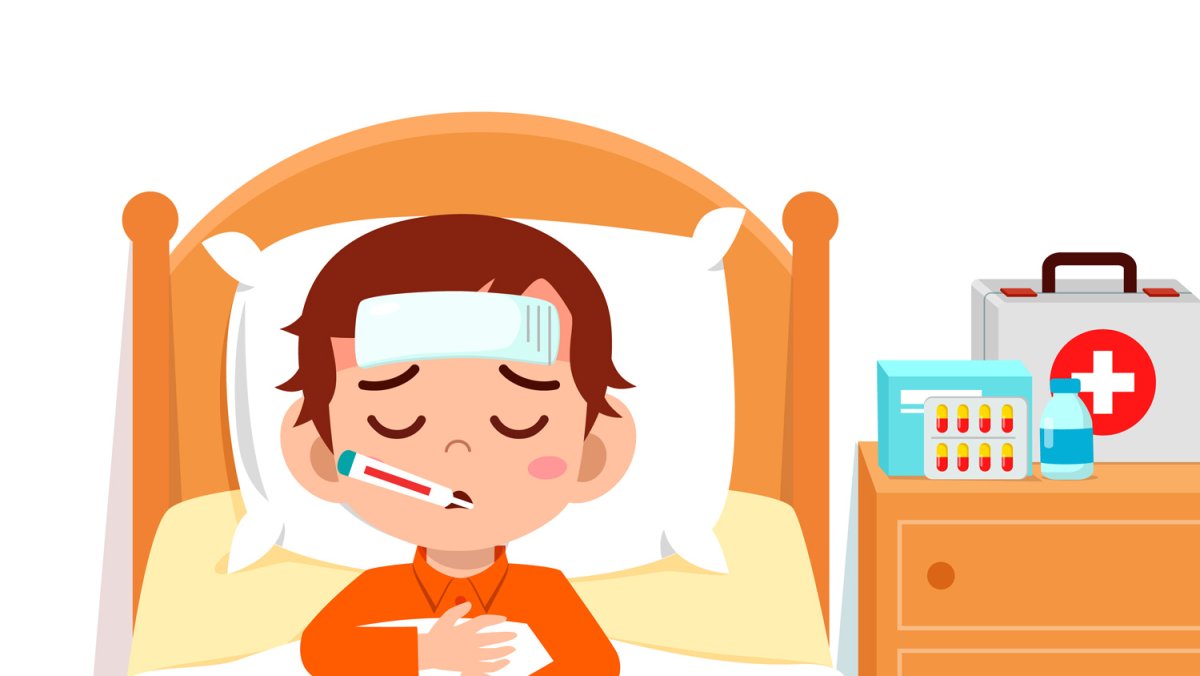 Лежу с температурой