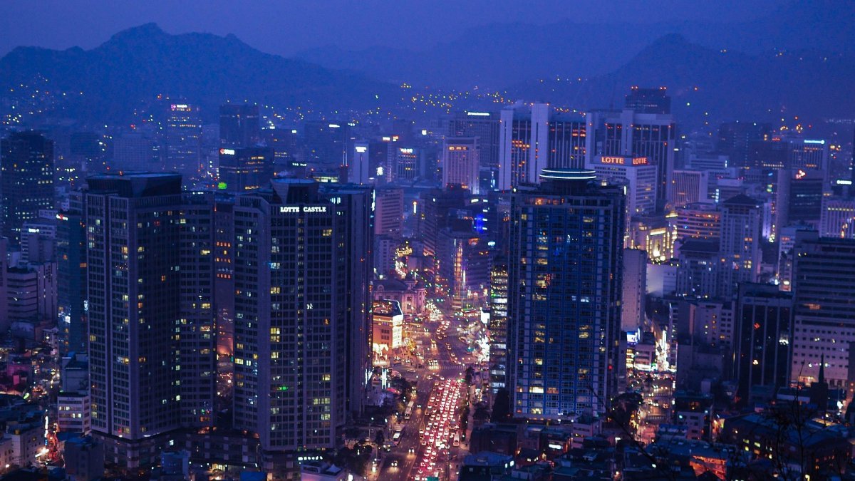 Ночной Сеул Южная Корея