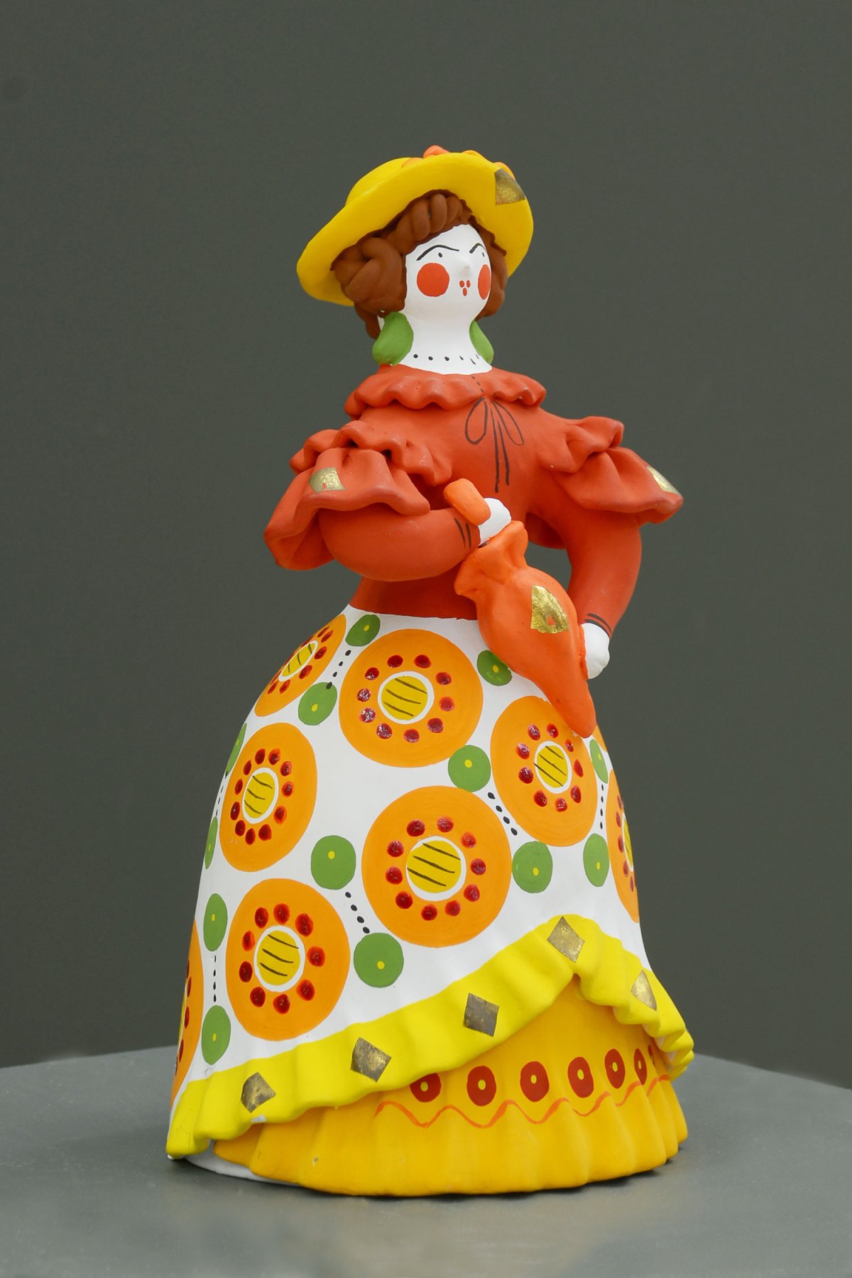 Барышня Водоноска Дымковская роспись