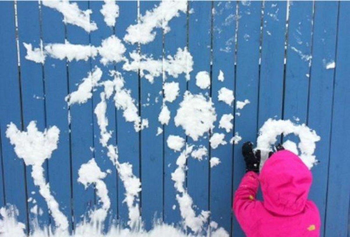 Рисование на снегу