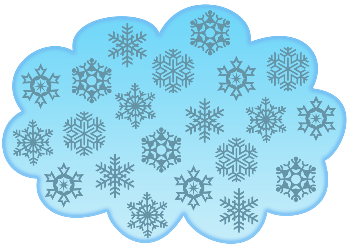 Тучка со снежинками