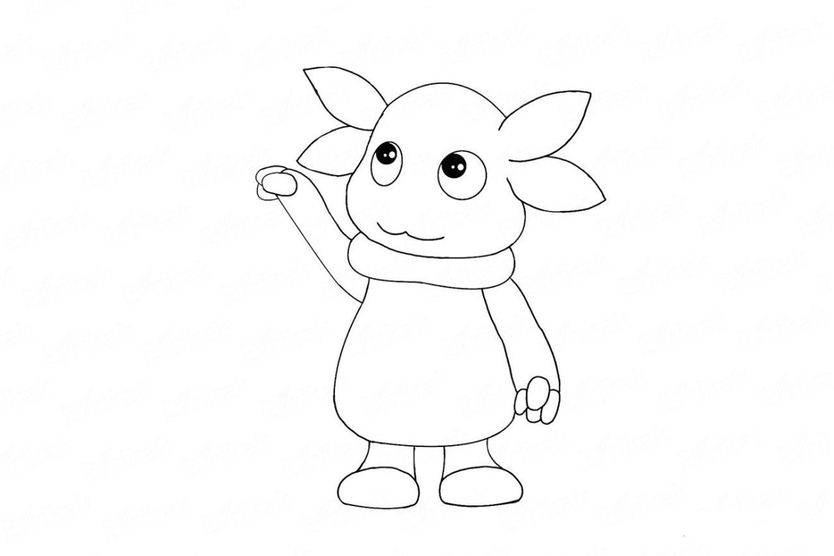 Лунтик с сердечками