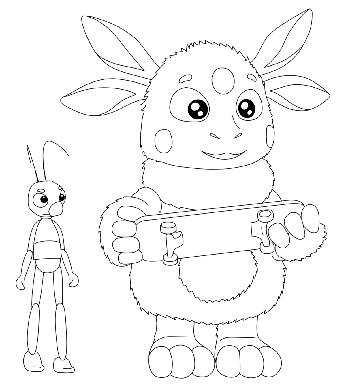 Рисунки для раскрашивания Лунтик