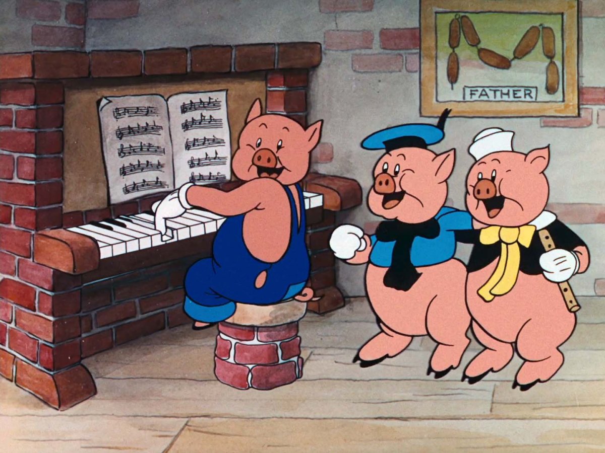 Три поросенка Уолт Дисней