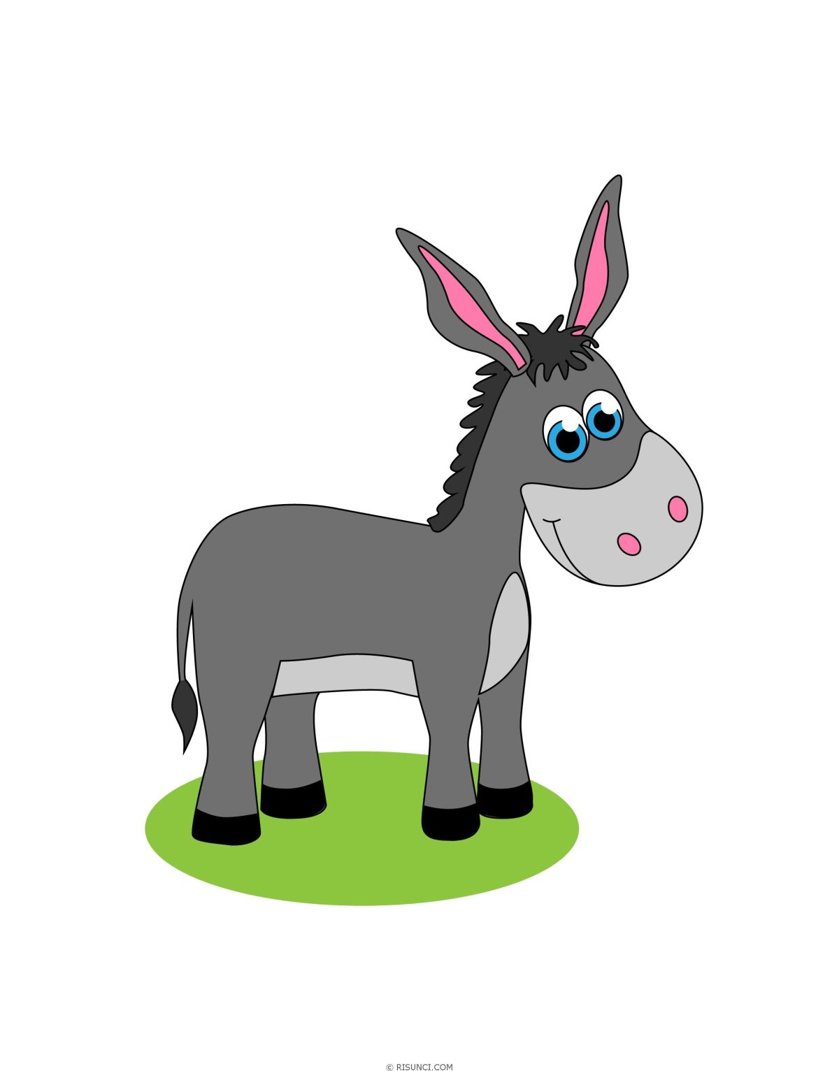 Осел милый мультяшный