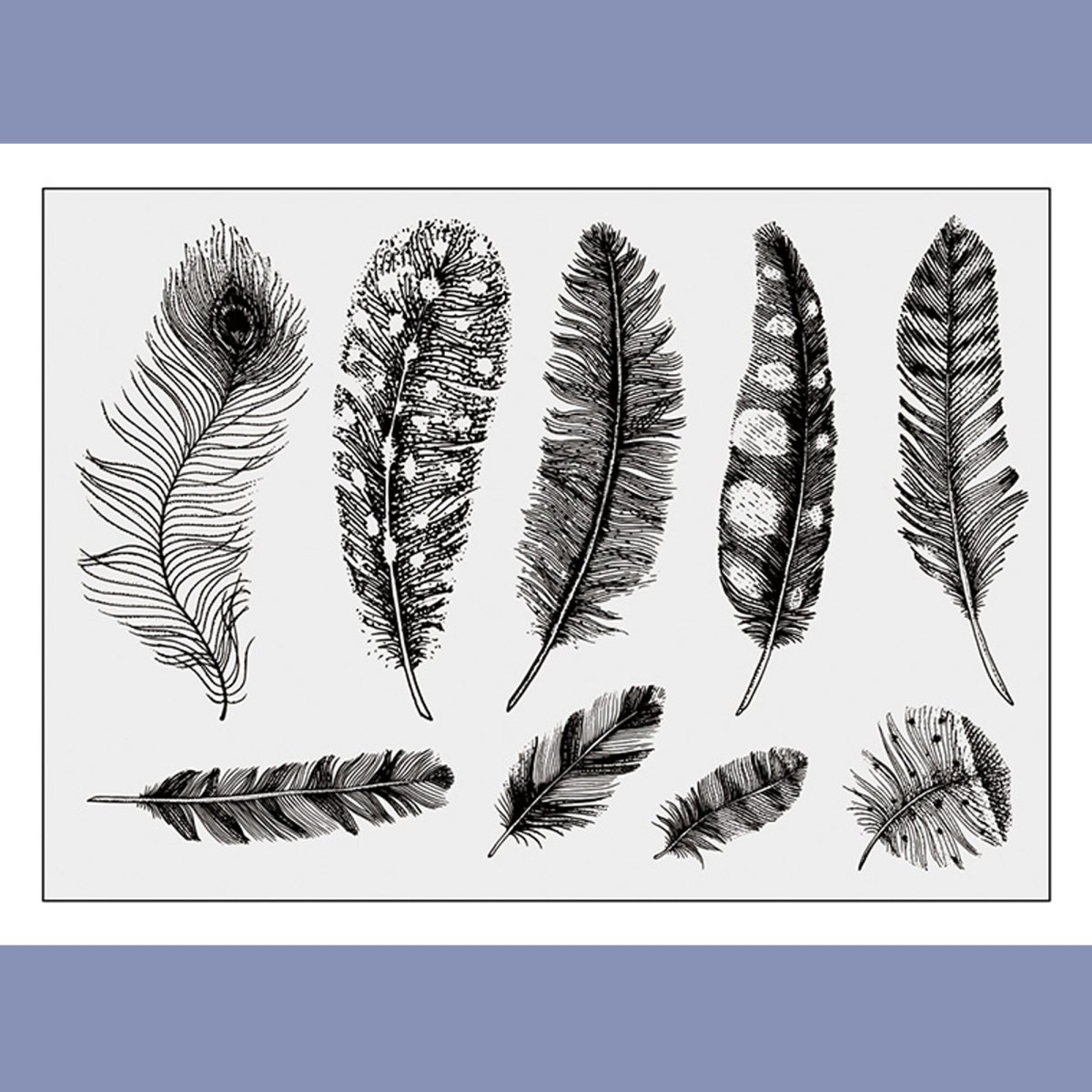 Штамп перо для декора