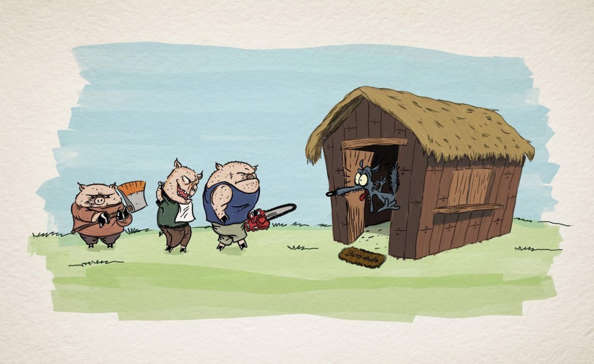 Три поросенка иллюстрации