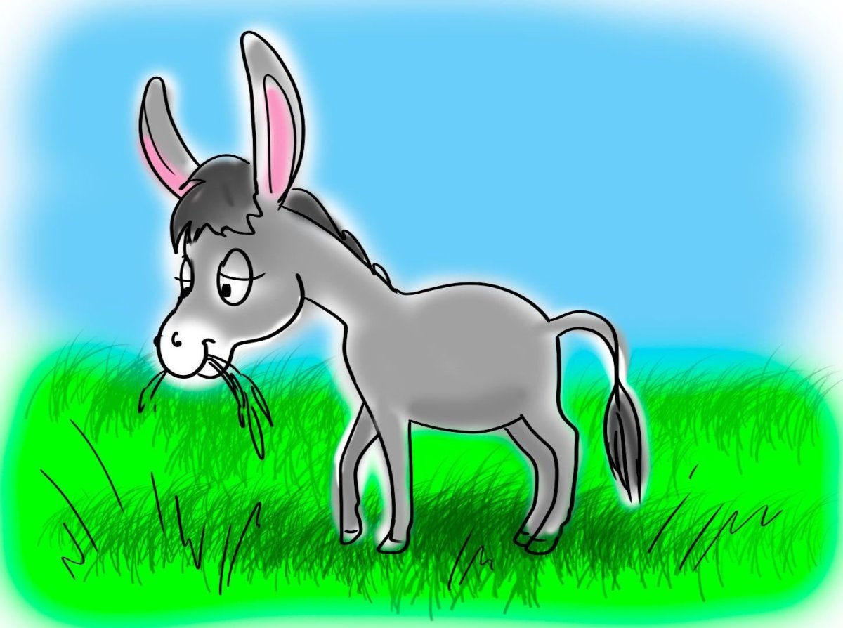 Осел мультяшный