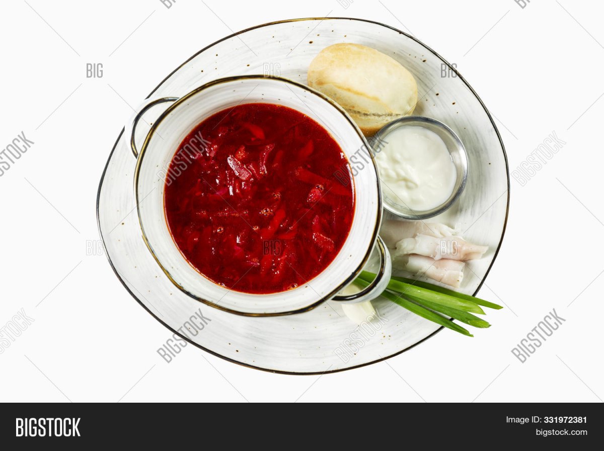 Борщ со сметаной