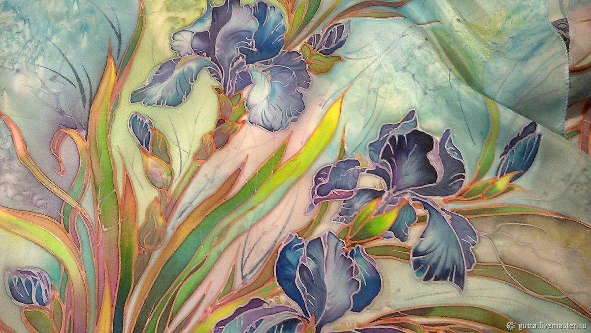 Холодный батик техника росписи