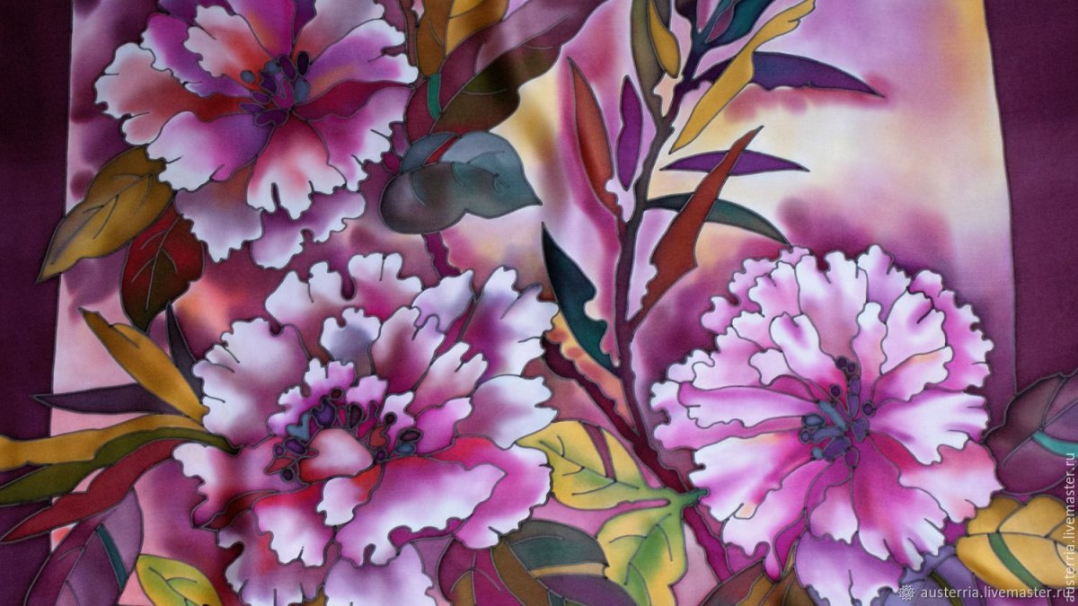 Голанд батик пионы