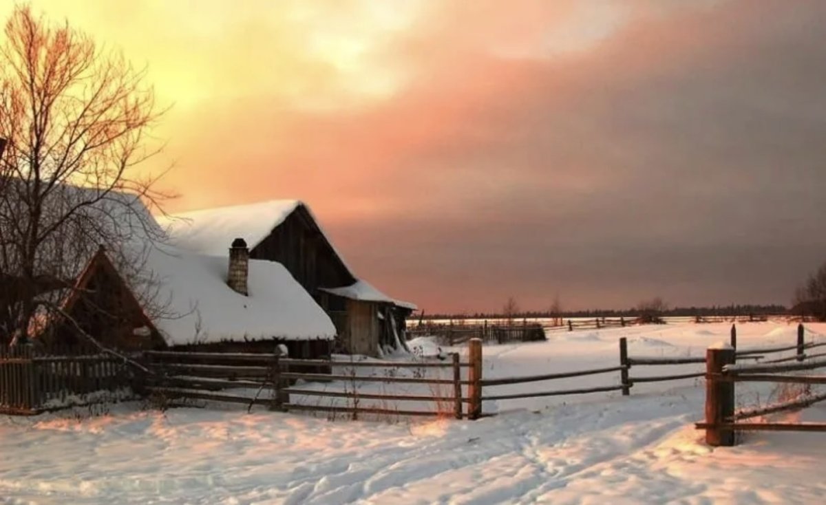 Зима в деревне