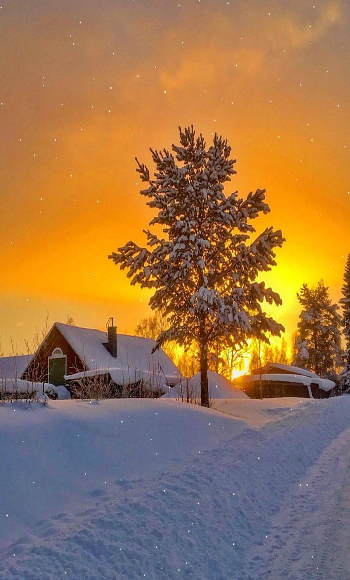 Деревня зимой