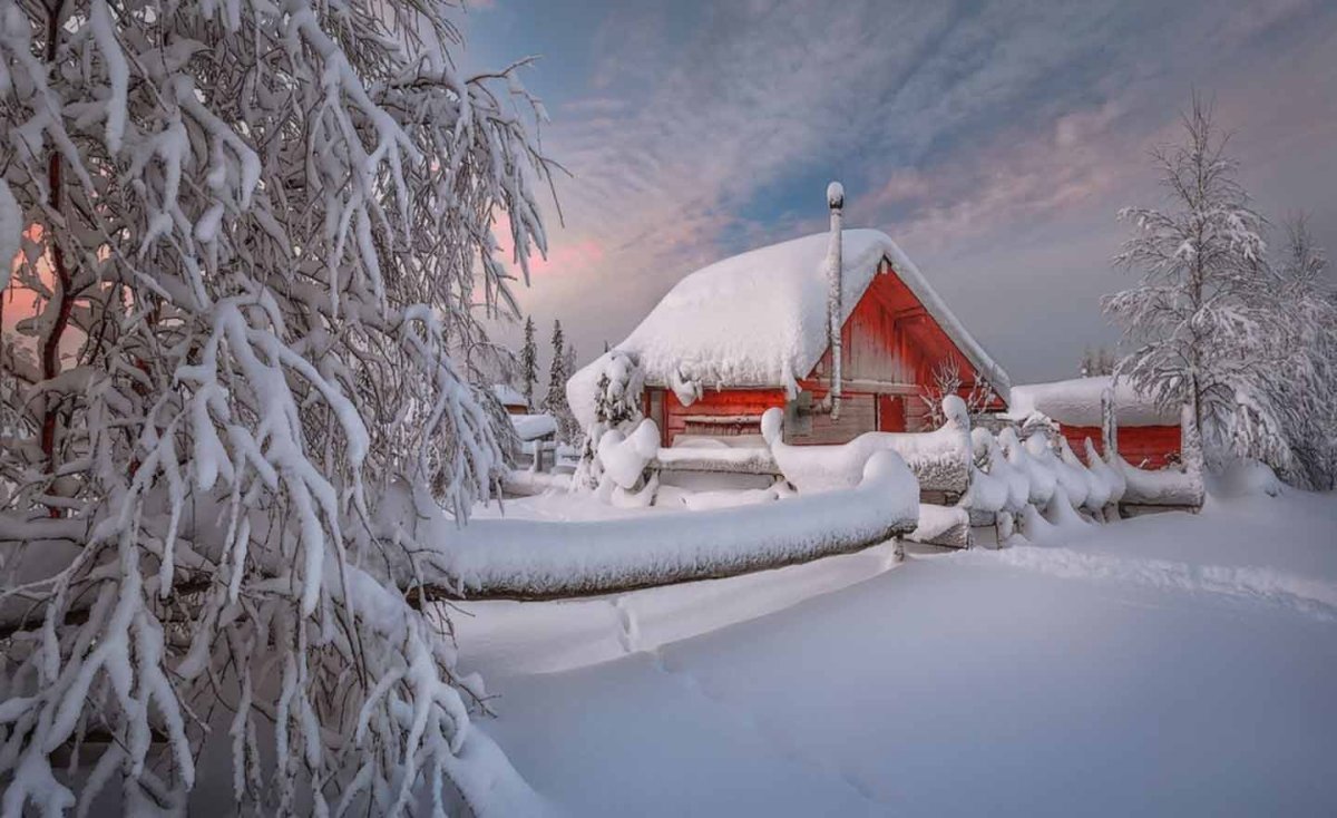Сельская Новогодняя природа