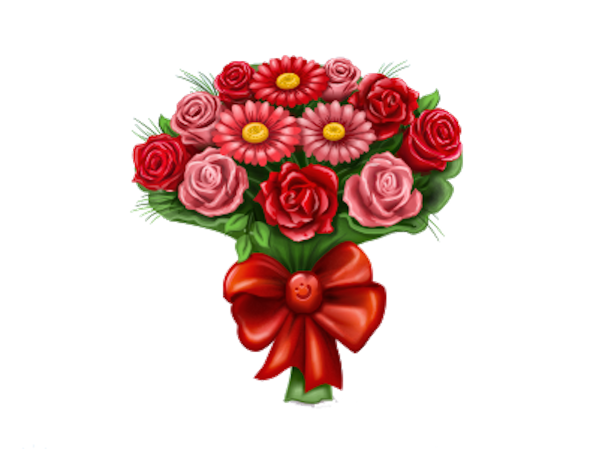 Мультяшные букеты цветов