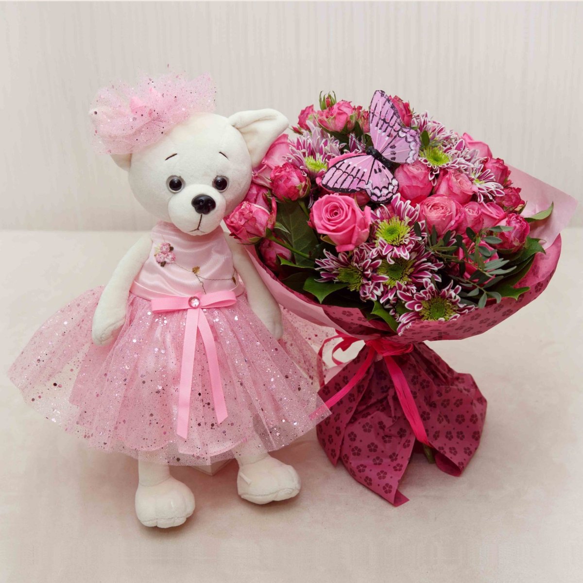 Весенняя корзина цветов для детей