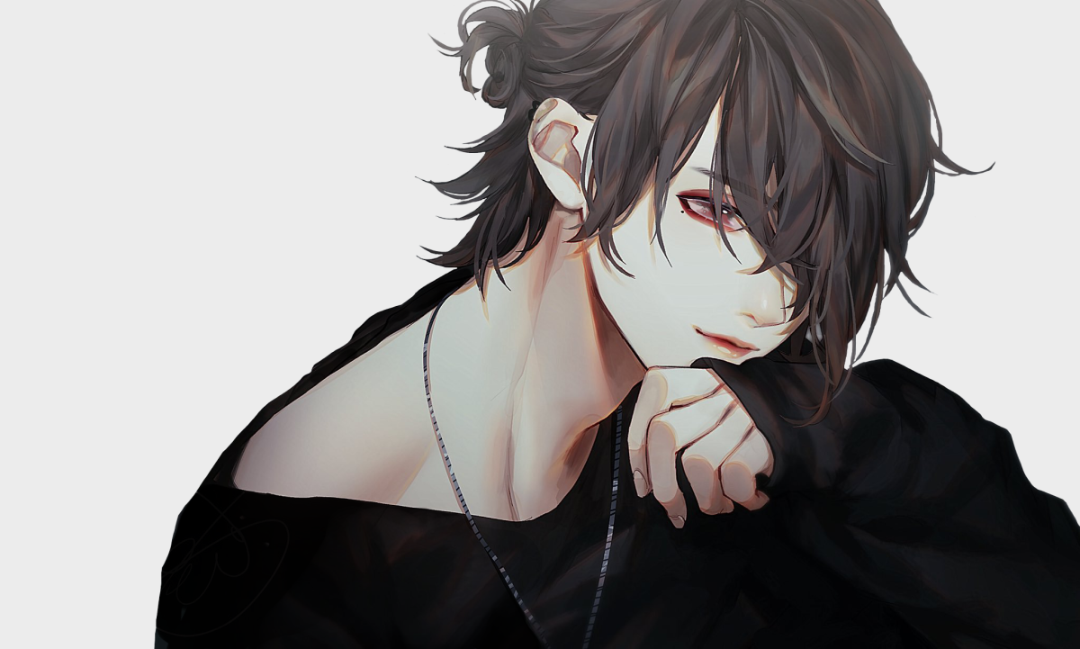 Аниме парни чб