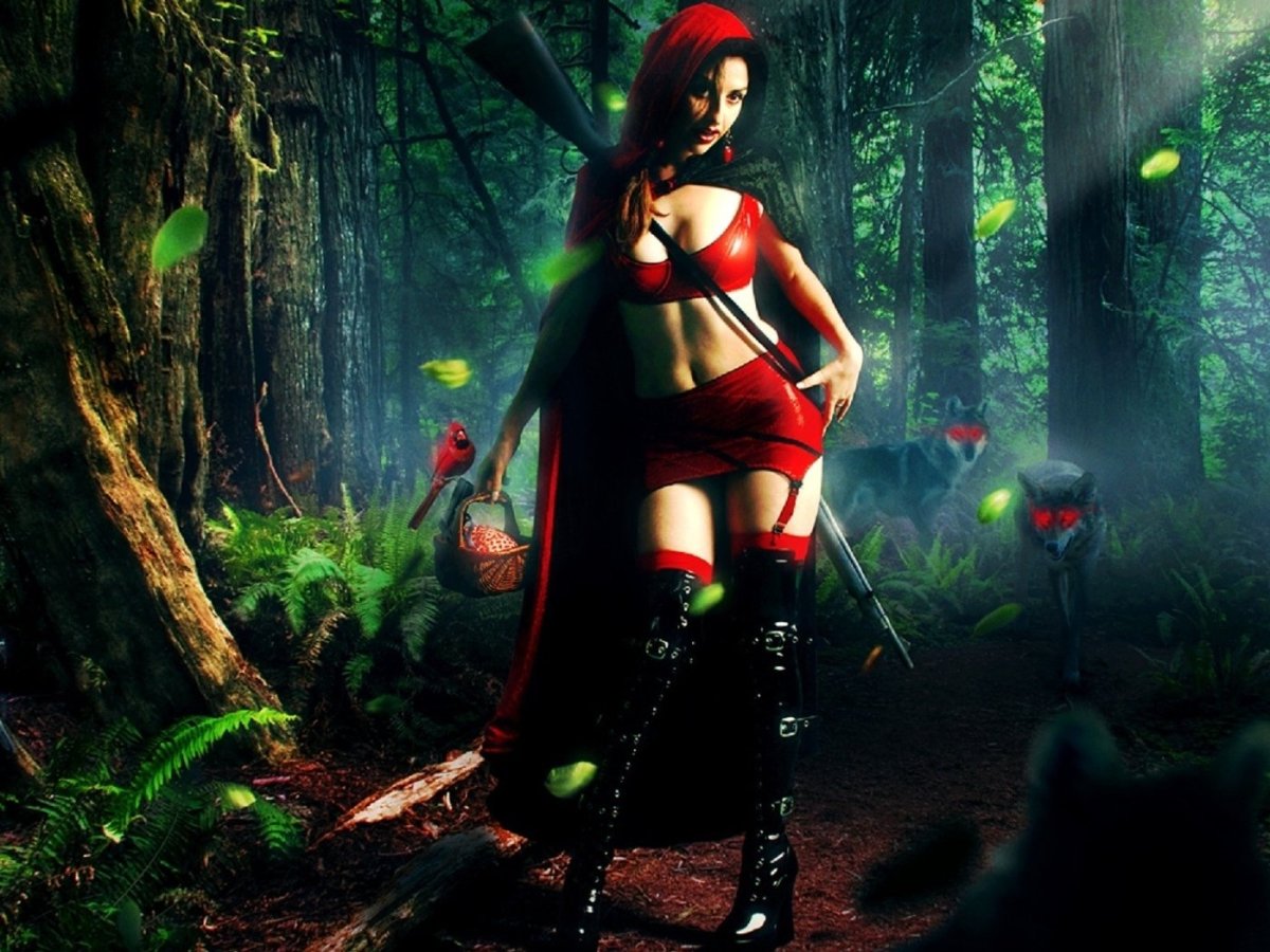 Красная шапочка в лесу