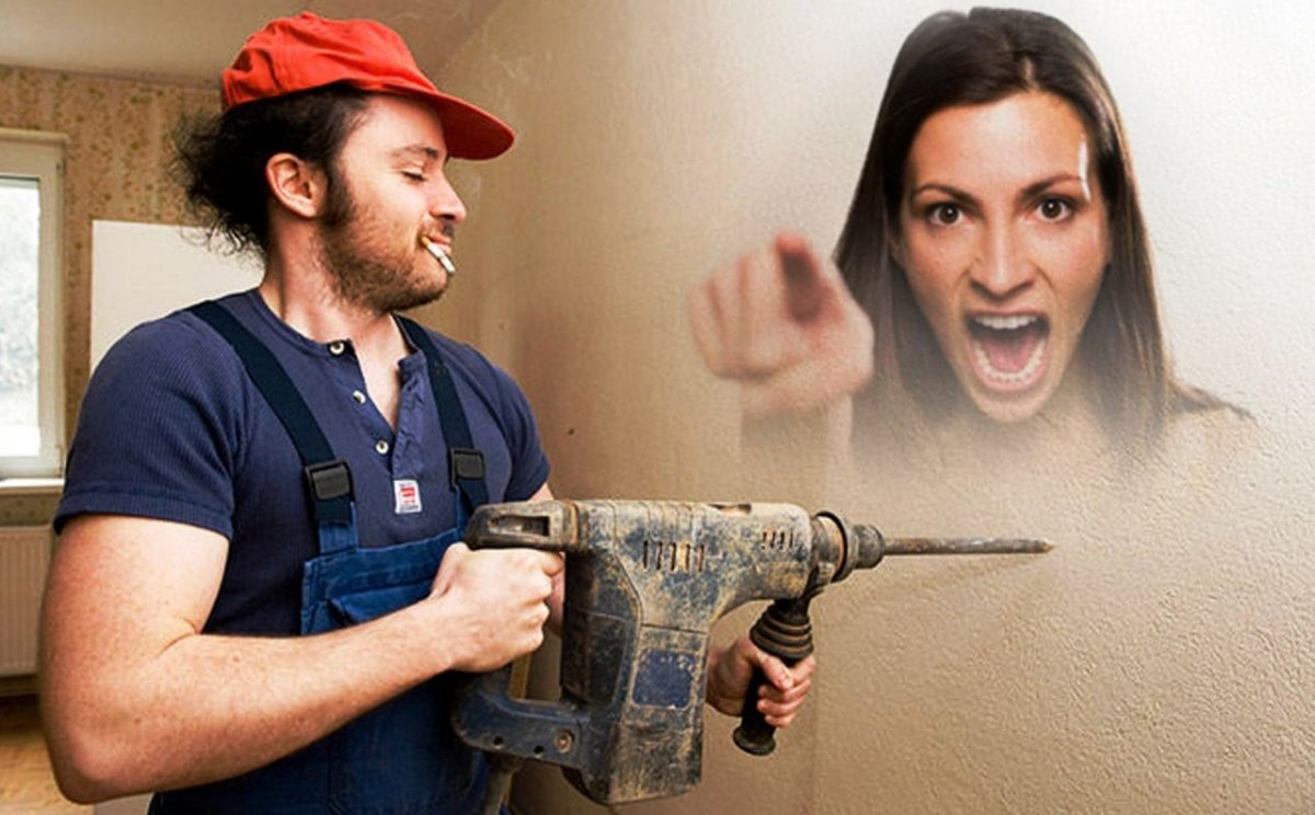 Сосед с перфоратором