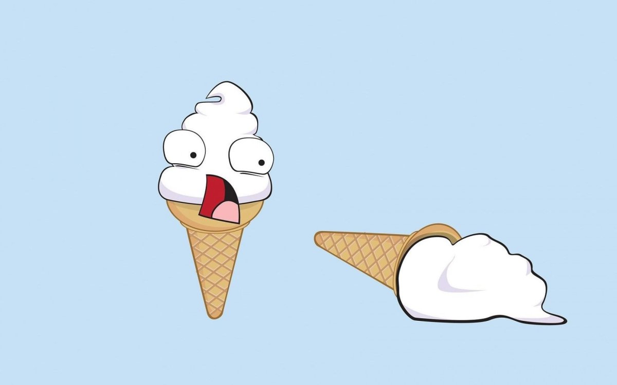 Упавшее мороженое