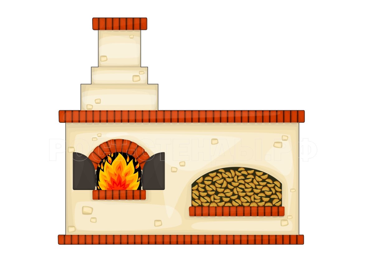 Русская печка вектор