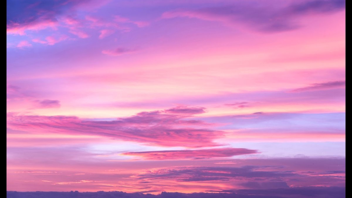 Нежно розовый закат