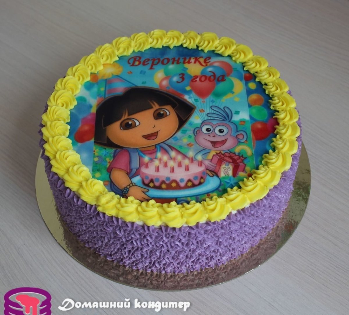 Торт с фотопечатью для девочки