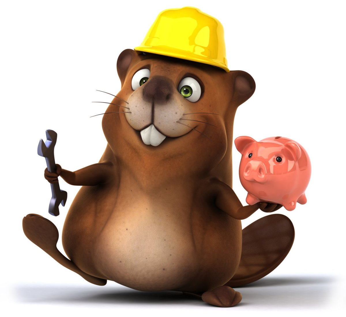 Бобер в строительной каске