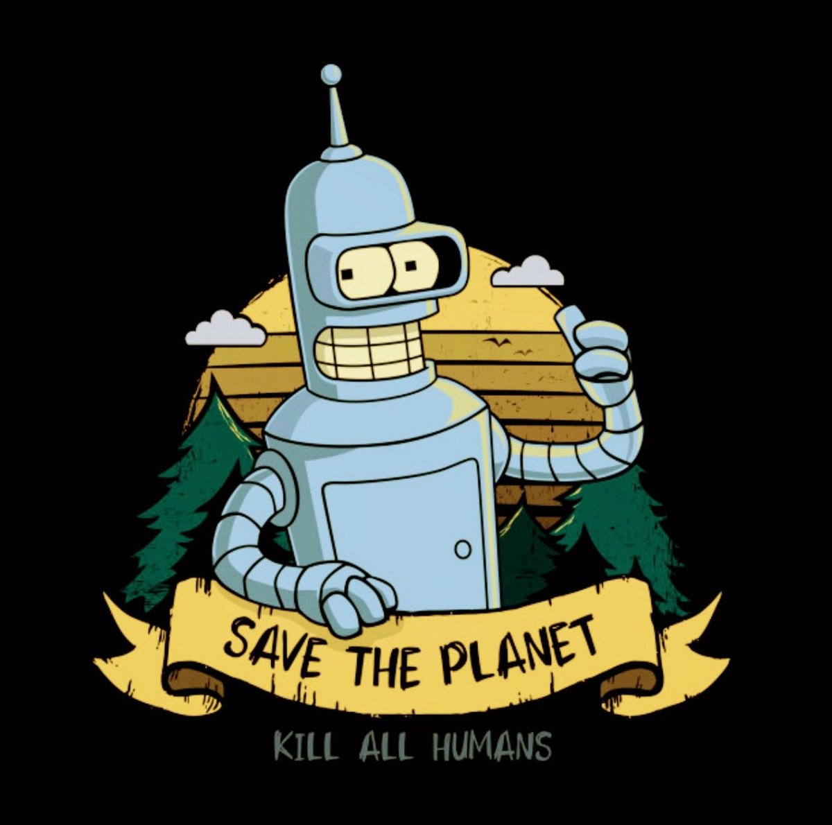 Бендер Футурама Kill all Humans