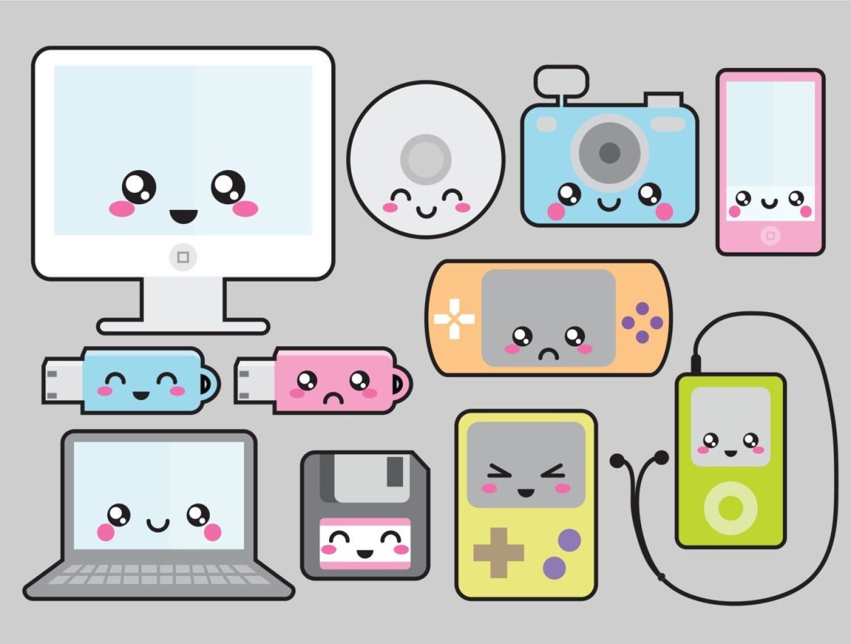 Кавайские наклейки