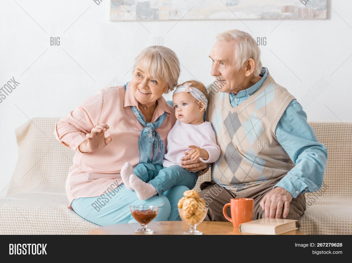 Бабушка дедушка и внучка