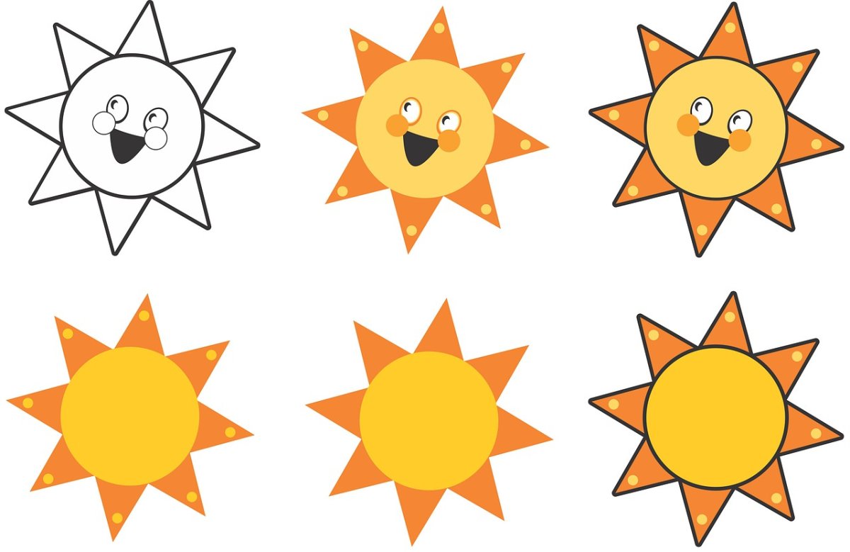 Солнце для вырезания из бумаги